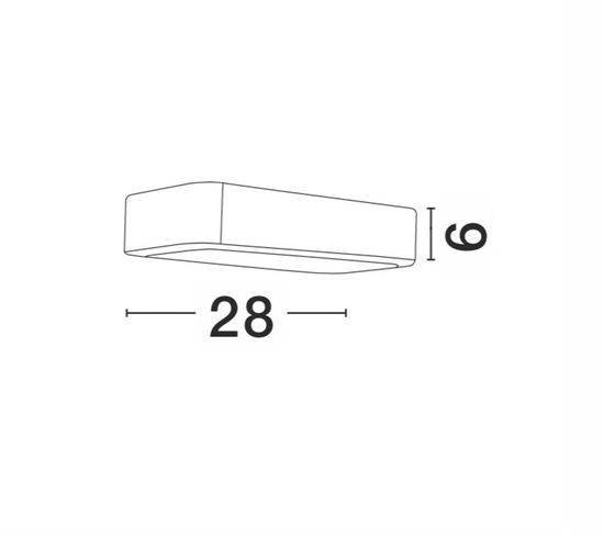 Nova Luce NED LED Wandleuchte Grau 12W IP54 Warmweiss 28x19x6cm 9104021