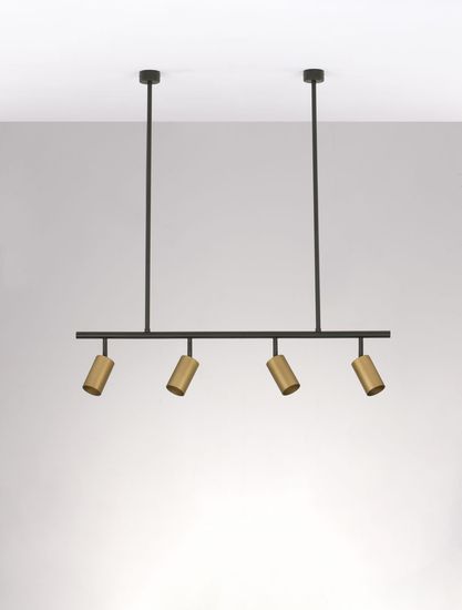 Nova Luce POGNO Pendelleuchte GU10 4-fach Schwarz 96x10x87,5cm dimmbar 9111459