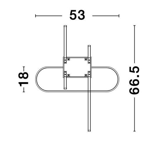 Nova Luce ARTE LED Deckenleuchte Gold 41W Warmweiss 66,5x53x20cm dimmbar 9113841