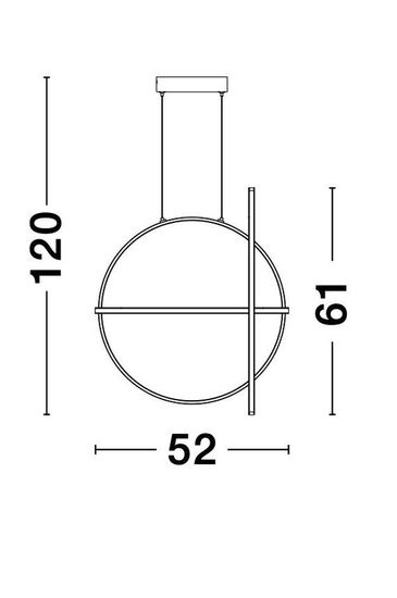 Nova Luce ARTE LED Pendelleuchte Matt schwarz 53W Warmweiss 52x16x120cm dimmbar 9114861