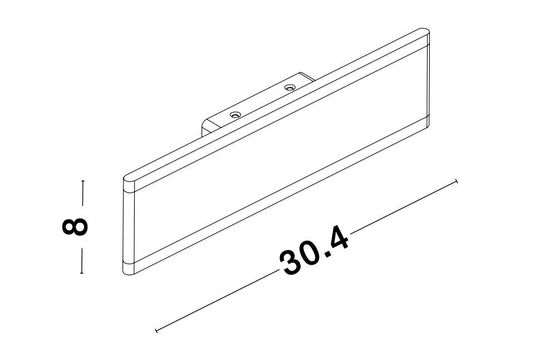 Nova Luce LINE LED Wandleuchte Weiß 2x8W Warmweiss 30,4x4,8x8cm 9115908