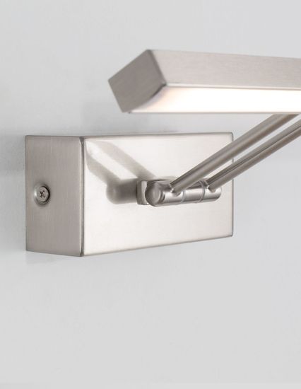 Nova Luce MARNELL LED Wandleuchte Nickel 12W Warmweiss 37,6x20,5x5,5cm 9117302