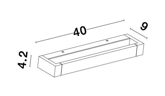 Nova Luce LINE LED Wandleuchte Weiß 12W Warmweiss 40x9x4,2cm 9117312