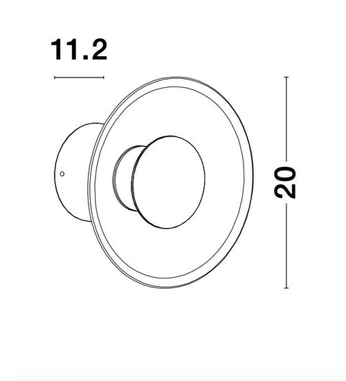 Nova Luce ESIL LED Wandleuchte Gold 8W Warmweiss 20x11,2x20cm 9118528