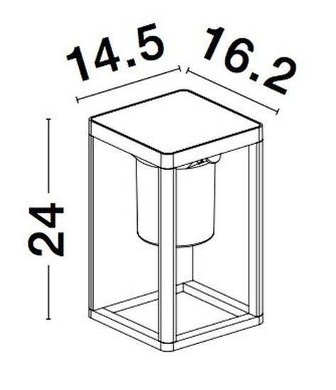 Nova Luce LOVETO LED Wandleuchte Anthrazit 1,5W IP65 Warmweiss 14,5x16,2x24cm Solar Bewegungsmelder 9120621