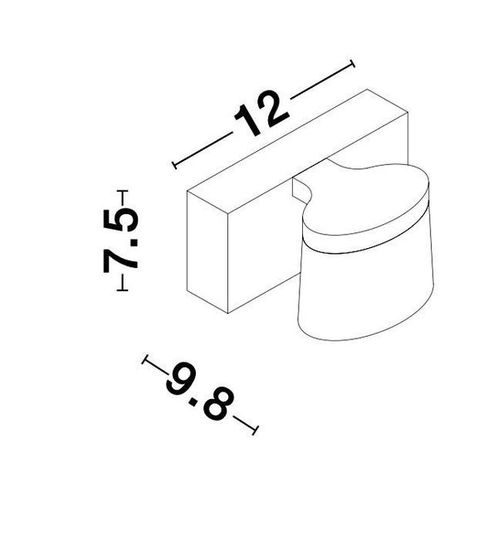 Nova Luce SABIA LED Wandleuchte Chrom 5W IP44 Warmweiss 12x9,8x7,5cm 9122311