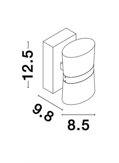 Nova Luce SABIA LED Wandleuchte Chrom 10W IP44 Warmweiss 8,5x9,8x7,5cm 9122321