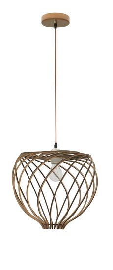 Nova Luce ADANA Pendelleuchte E27 Braun 230x35cm dimmbar 9135061