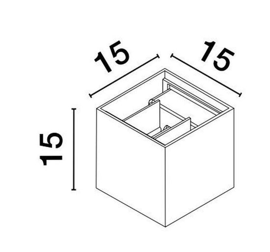 Nova Luce EPIC LED Wandleuchte Weiß 2x10W IP54 Warmweiss 15x15x15cm 9136175