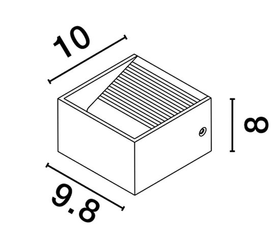 Nova Luce EPIC LED Wandleuchte Weiß 6W Warmweiss 9,8x10x8cm 9136181