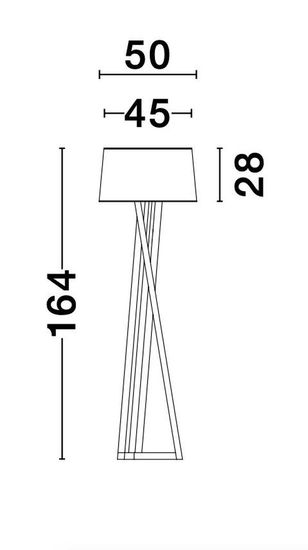 Nova Luce SALINO Stehlampe E27 Naturholz 164x50cm 9145071