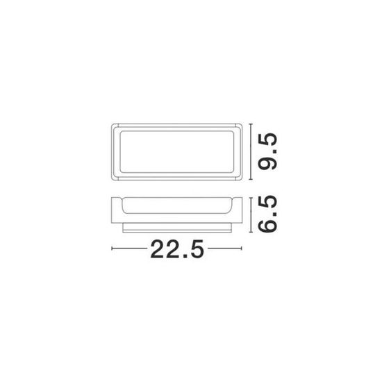 Nova Luce KEEN LED Wandleuchte Schwarz 12W IP65 Warmweiss 22,5x6,5x9,5cm 9160081