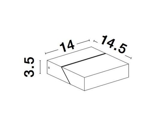 Nova Luce BRIN LED Wandleuchte Anthrazit 10W IP65 Warmweiss 14x14,5x3,5cm 9160101