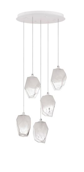 Nova Luce ICE Pendelleuchte G9 5-fach Weiß 180x39cm dimmbar 9160235