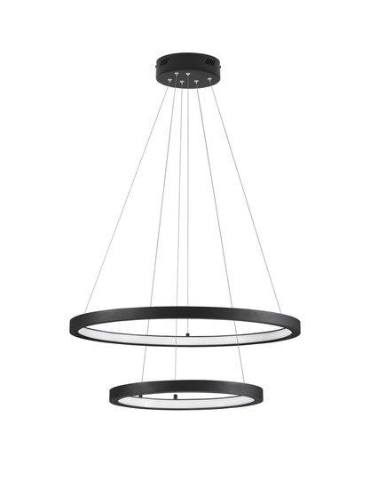 Nova Luce EMPATIA LED Pendelleuchte Schwarz 60W Warmweiss 120x60cm dimmbar 9172864