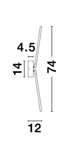 Nova Luce RACCIO LED Wandleuchte Messing 11W Warmweiss 6x12x74cm 9180722