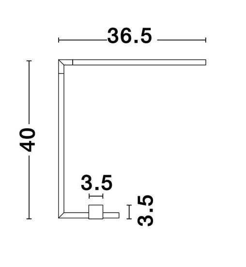 Nova Luce RACCIO LED Tischleuchte Schwarz 5W Warmweiss 38,5x12x40cm 9180724