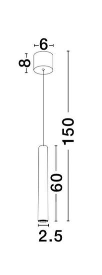 Nova Luce ULTRATHIN LED Pendelleuchte Weiß 3W Warmweiss 150x2,5cm 9184021