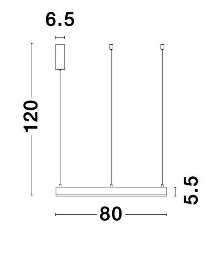 Nova Luce MOTIF LED Pendelleuchte Weiss 50W Warmweiss 200x80cm dimmbar 9190748