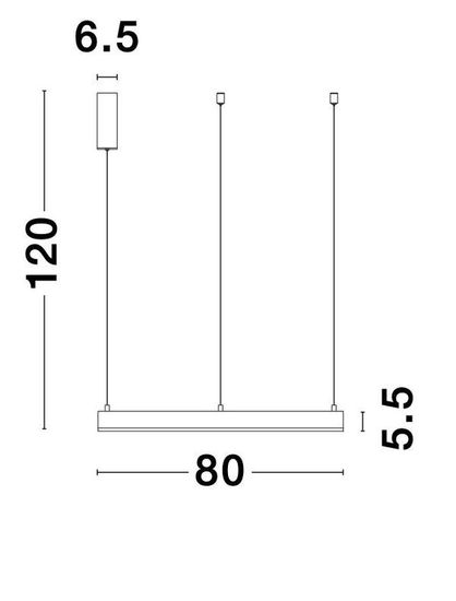 Nova Luce MOTIF LED Pendelleuchte Schwarz 50W Warmweiss 200x80cm dimmbar 9190848