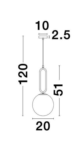 Nova Luce GRUS Pendelleuchte E27 Gold 120x20cm dimmbar 9191201