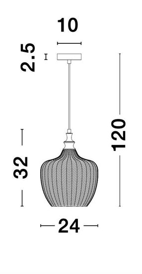 Nova Luce LONI Pendelleuchte E27 Schwarz 120x24cm dimmbar 9191243