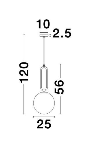 Nova Luce GRUS Pendelleuchte E27 Gold 120x25cm dimmbar 9191251