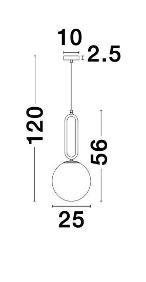 Nova Luce GRUS Pendelleuchte E27 Schwarz 120x25cm dimmbar 9191252