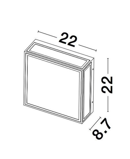 Nova Luce SORREN Wandleuchte E27 Anthrazit 2X12W IP65 22x8,7x22cm dimmbar 9197702