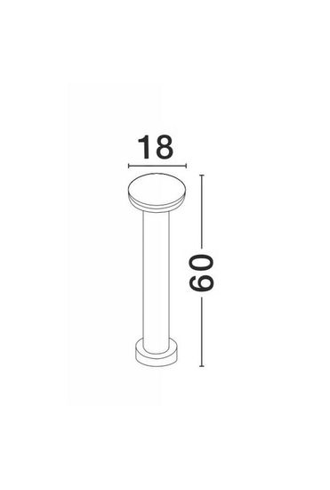 Nova Luce SUITE LED Wegeleuchte Grau 10W IP54 Warmweiss 18x18x60cm 9207167