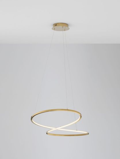 Nova Luce GIRISH LED Pendelleuchte Gold 41W Warmweiss 120x60cm dimmbar 9248109