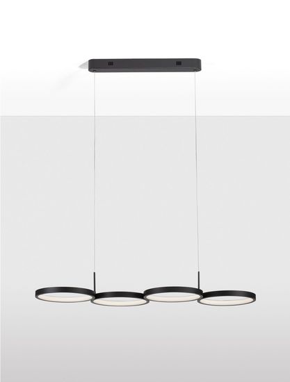 Nova Luce MAGNUS LED Pendelleuchte Schwarz 41W Warmweiss 84x32x120cm dimmbar 9248117