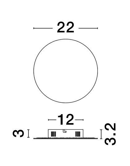 Nova Luce CYRCLE LED Wandleuchte Schwarz 12W Warmweiss 22x3,2x22cm 9248154