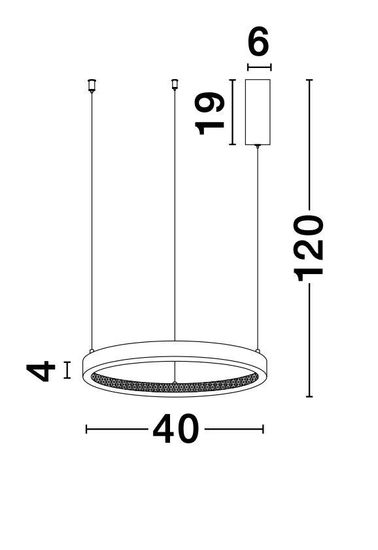 Nova Luce PRESTON LED Pendelleuchte Gold 30W Warmweiss 120x40cm dimmbar 9285401