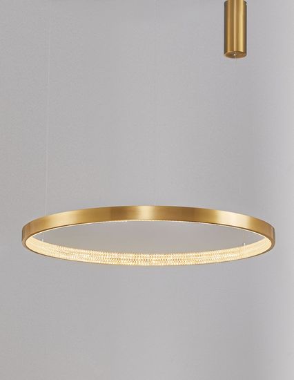 Nova Luce PRESTON LED Pendelleuchte Gold 49W Warmweiss 120x80cm dimmbar 9285801