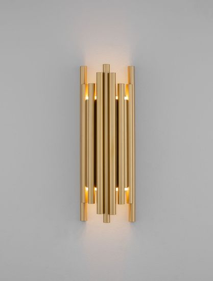 Nova Luce FELIX LED Wandleuchte Gold 20W Warmweiss 18x8,8x50cm 9287917