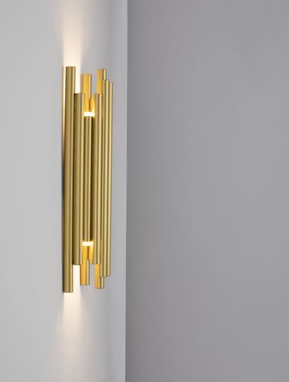 Nova Luce FELIX LED Wandleuchte Gold 20W Warmweiss 18x8,8x50cm 9287917