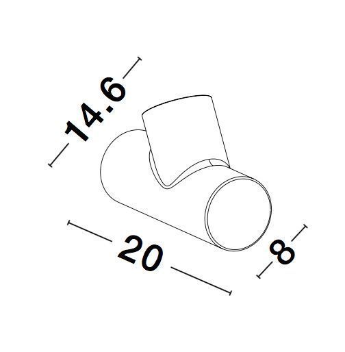 Nova Luce RAMO Wandleuchte GU10 Grau 7W IP65 8x20x14,6cm 9291701