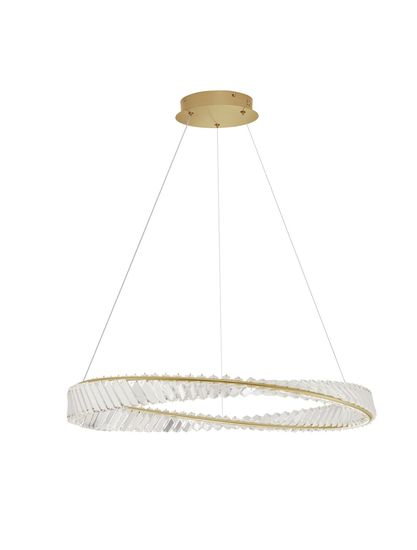 Nova Luce AURELIA LED Pendelleuchte Gold 43W Neutralweiss 120x80cm dimmbar 9333062