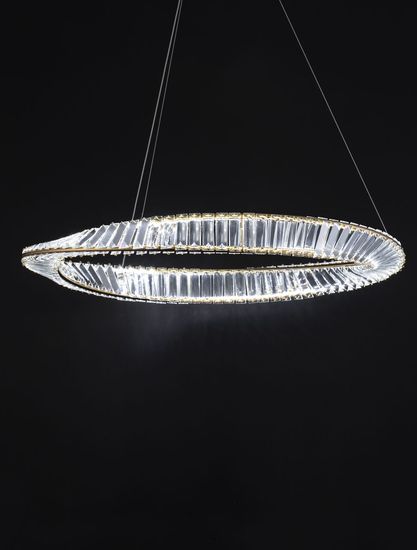 Nova Luce AURELIA LED Pendelleuchte Gold 43W Neutralweiss 120x80cm dimmbar 9333062