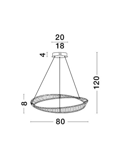 Nova Luce AURELIA LED Pendelleuchte Gold 43W Neutralweiss 120x80cm dimmbar 9333062