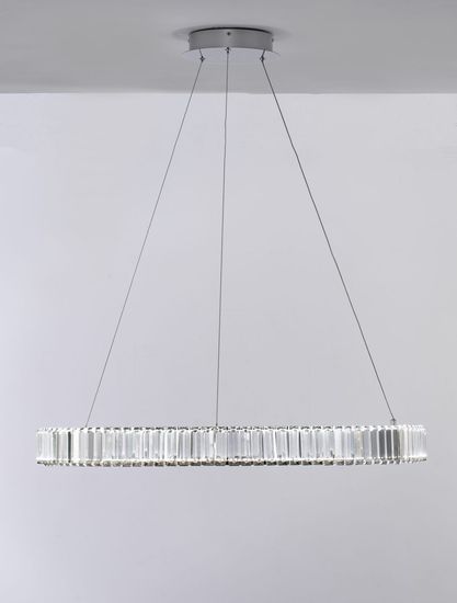 Nova Luce AURELIA LED Pendelleuchte Chrom 47W Neutralweiss 150x80cm dimmbar 9333067