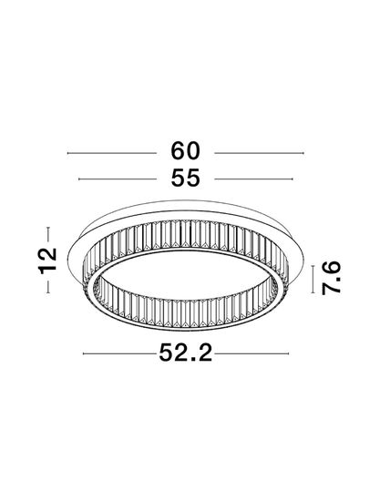 Nova Luce AURELIA LED Deckenleuchte Chrom 41W Neutralweiss 12x60cm dimmbar 9333072