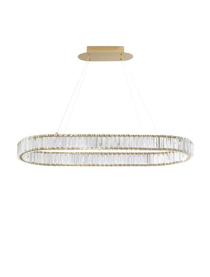 Nova Luce AURELIA LED Pendelleuchte Gold 48W Neutralweiss 92x37x150cm dimmbar 9333073