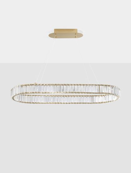 Nova Luce AURELIA LED Pendelleuchte Gold 48W Neutralweiss 92x37x150cm dimmbar 9333073