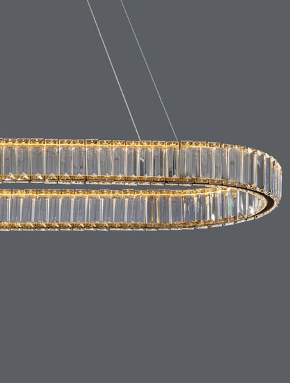 Nova Luce AURELIA LED Pendelleuchte Gold 48W Neutralweiss 92x37x150cm dimmbar 9333073