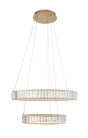 Nova Luce AURELIA LED Pendelleuchte Gold 46W Neutralweiss 150x60cm dimmbar 9333077