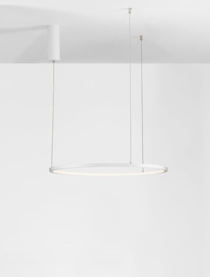 Nova Luce TARQUIN LED Pendelleuchte Weiß 37W Warmweiss 200x60cm dimmbar 9345600