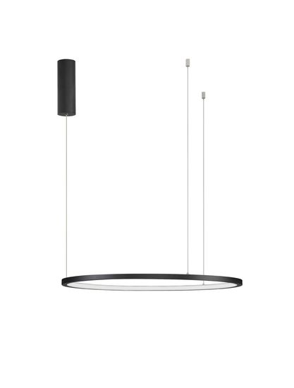 Nova Luce TARQUIN LED Pendelleuchte Schwarz 37W Warmweiss 200x60cm dimmbar 9345601