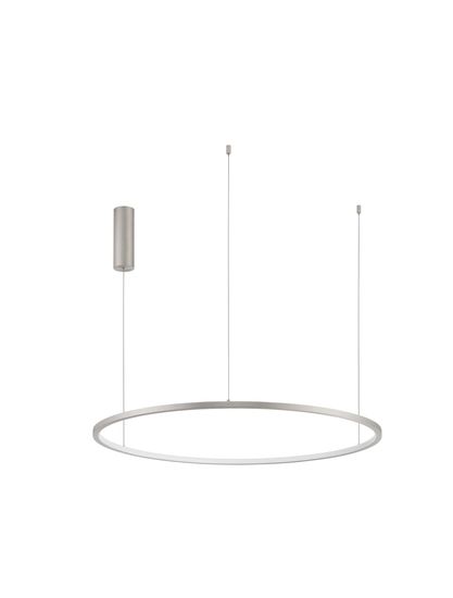 Nova Luce TARQUIN LED Pendelleuchte Silber 46W Warmweiss 200x80cm dimmbar 9345607